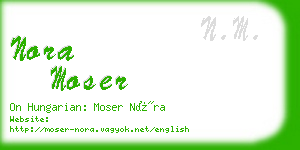 nora moser business card